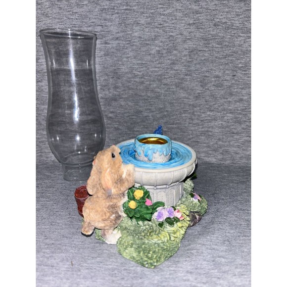 Garden Happy Spring Candle Holders Centerpiece ~ Easter Bunnies Pot Watering Can - Picture 9 of 16